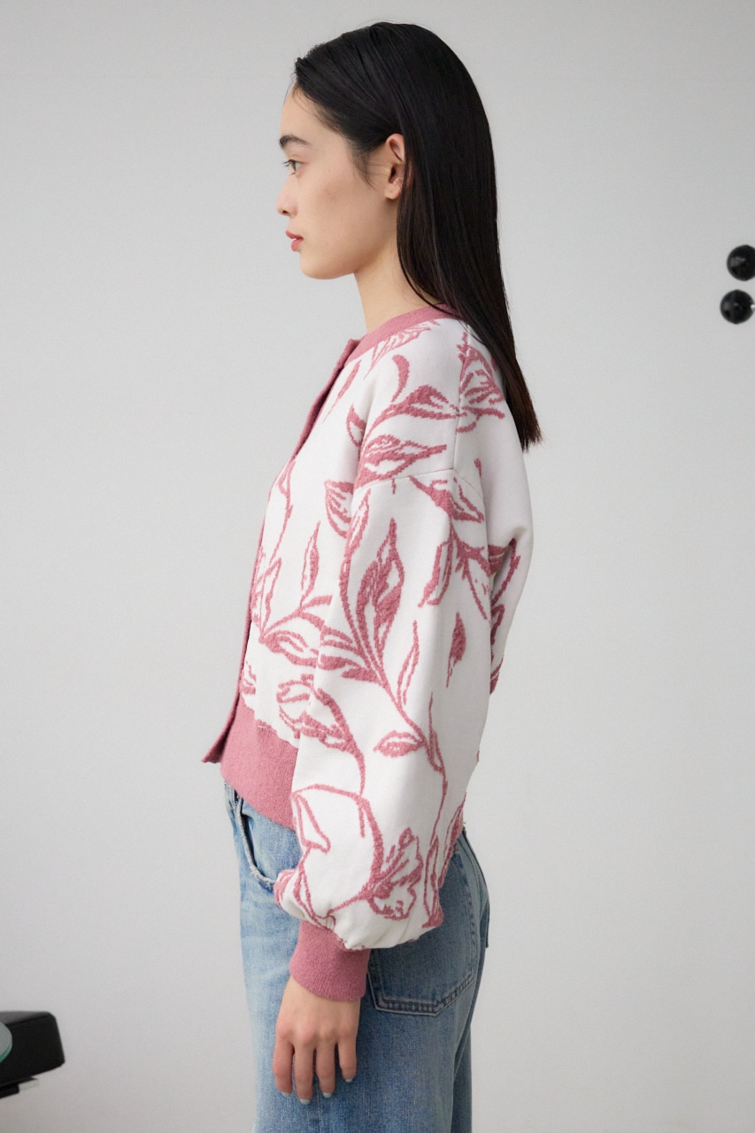 AZUL BY MOUSSY | 2WAY線花柄ジャガードカーディガン (カーディガン
