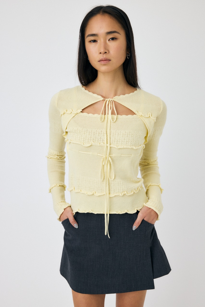 MOUSSY | BOW DESIGN ニットトップス (ニット ) |SHEL'TTER WEBSTORE