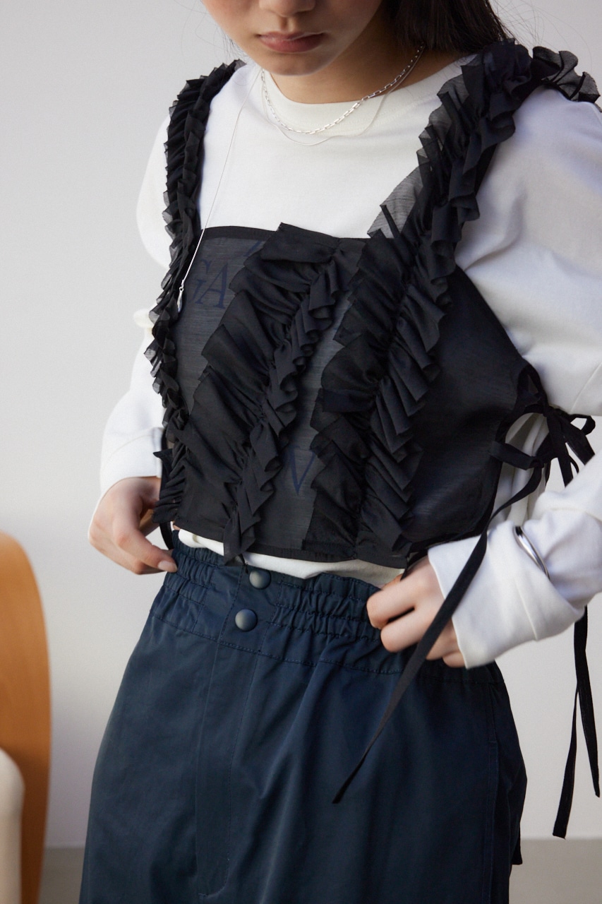 AZUL BY MOUSSY | チュールフリルビスチェ (キャミソール ) |SHEL'TTER