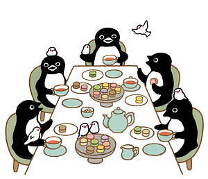 Suicaのペンギン”作者・坂崎千春の版画展「ペンギン喫茶」ジェイアール