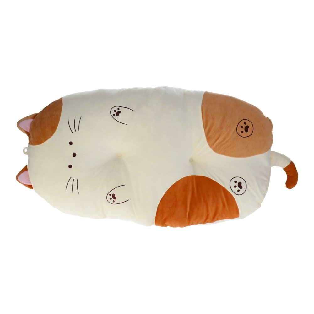 LIFELEX モチモチアニマルロングクッション ネコミケ アイボリー