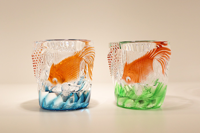 切子職人 但野英芳 作品展」 | カガミクリスタル