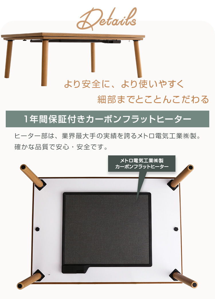 こたつ カーボンフラットヒーター 105x75cm ropoca(ロポカ)の通販情報