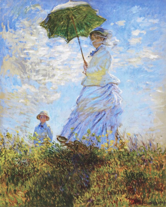クロード・モネ 散歩、日傘をさす女性 ワシントン・ナショナル