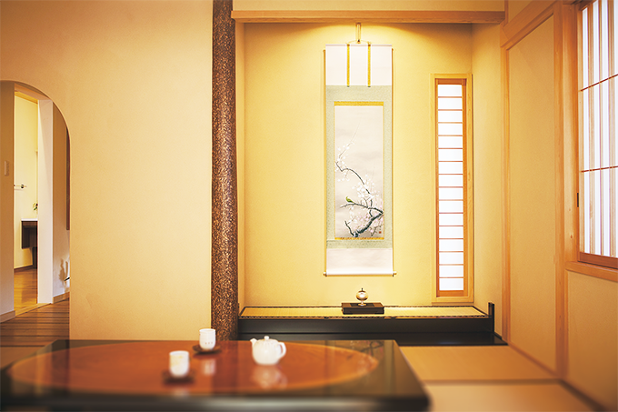 松上双鶴 山村観峰 （三美会）尺五 日本製 祝儀掛け - 掛け軸（掛軸