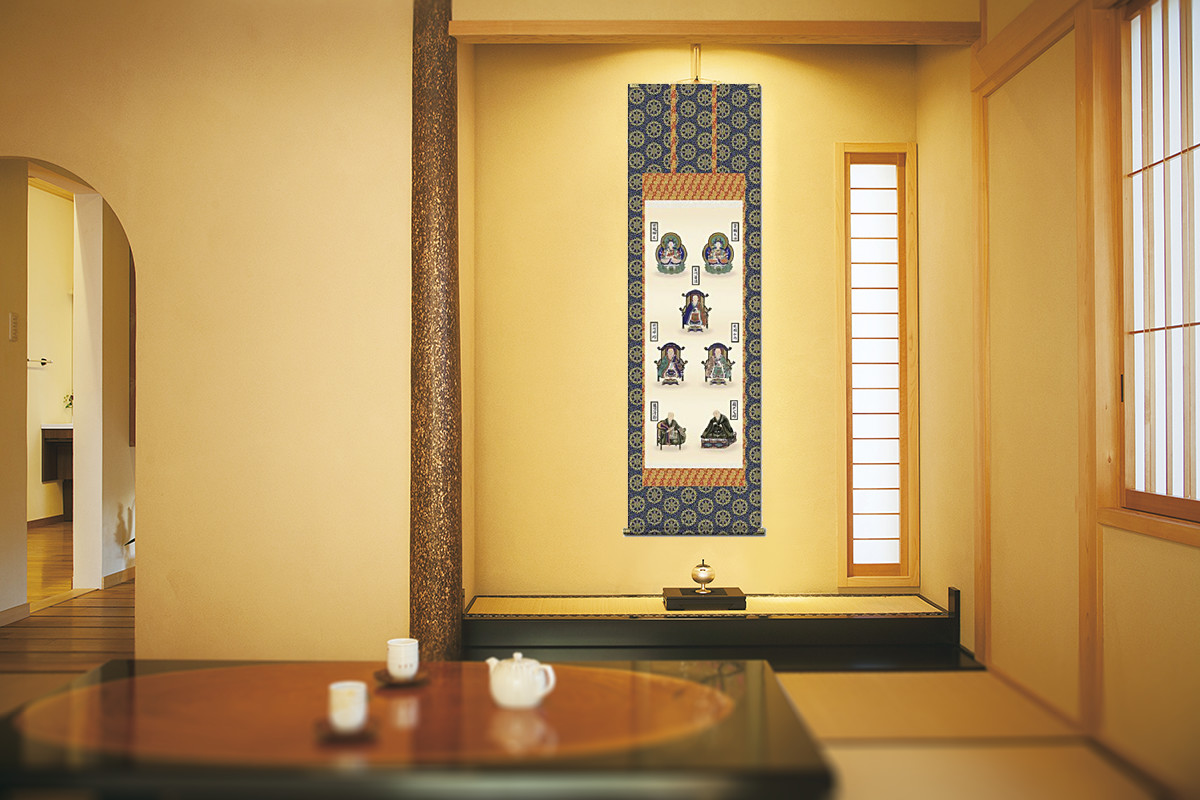 親鸞七高僧 山村観峰 （三美会） 尺五 日本製 その他人気の仏画