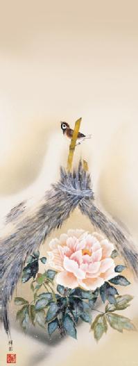 寒牡丹 山本祥園 （草夕会） 尺三！ 冬 - 掛け軸（掛軸）販売通販なら