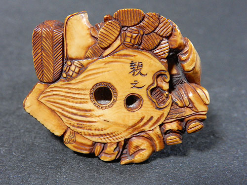 根付 人物 ＜在銘＞ 販売 | 【骨董品買取】日本全国対応・老舗骨董店の