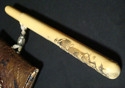 煙管筒付煙草入 販売 | 【骨董品買取】日本全国対応・老舗骨董店の古