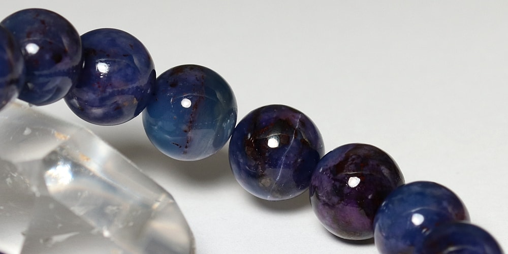 レアカラー・高品質]ブルースギライトブレスレット（約13mm玉） - 埼玉