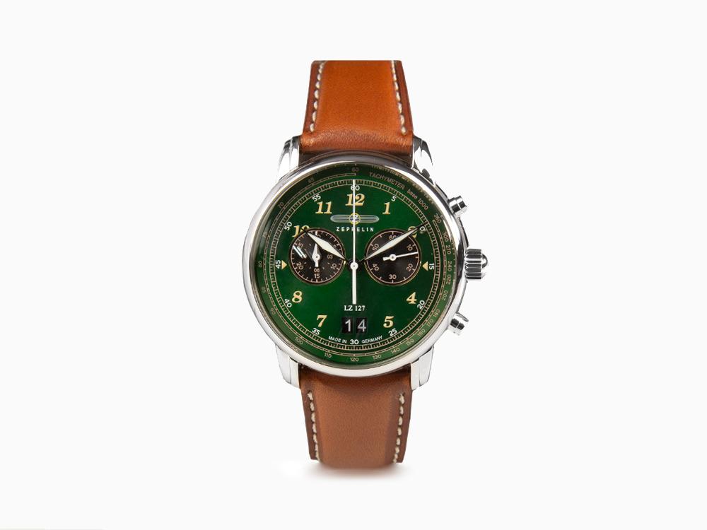 Zeppelin LZ 127 Graf Zeppelin Quartz Watch, Green, 40 mm