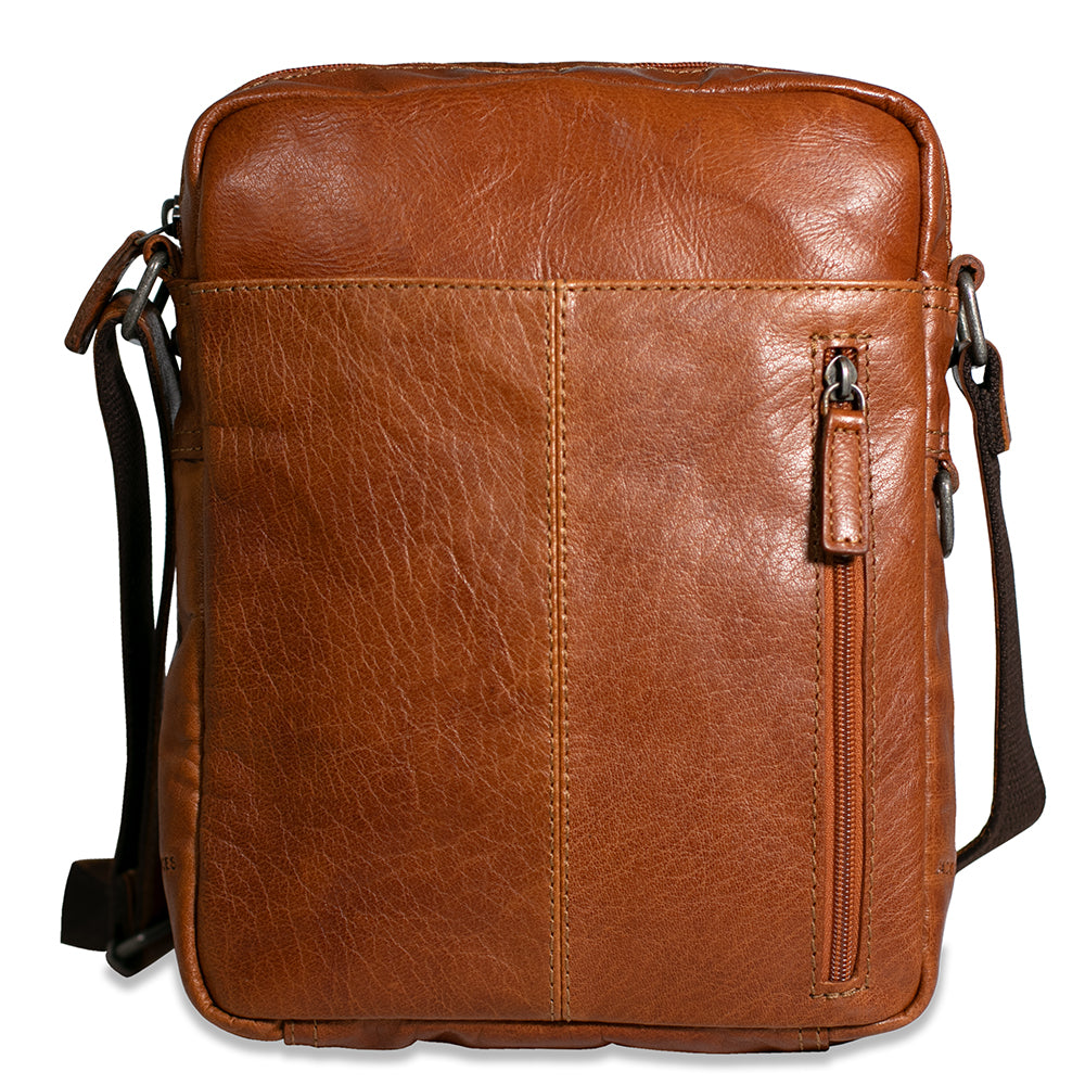 Leather Slim Crossbody w/Zippered Pocket Voyager #7213 | Jack Georges