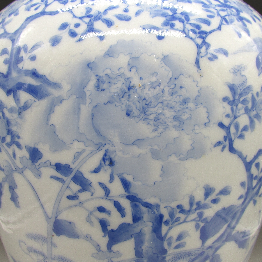 瀬戸焼 加藤紋右衛門 染付花鳥文花瓶 - 敬誠アート [ 公式 ]