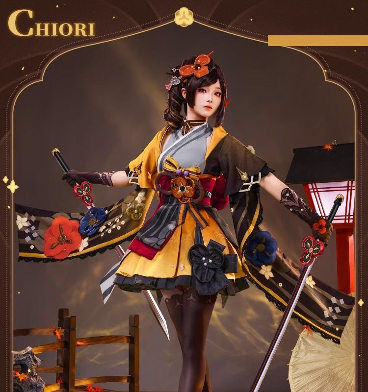 三分妄想1/3Delusion】原神 Genshin 千織-Chiori コスプレ衣装/靴