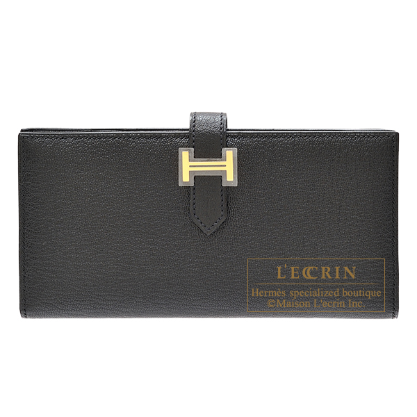 エルメス ベアンスフレ ブラック シェブルミゾル ゴールド金具