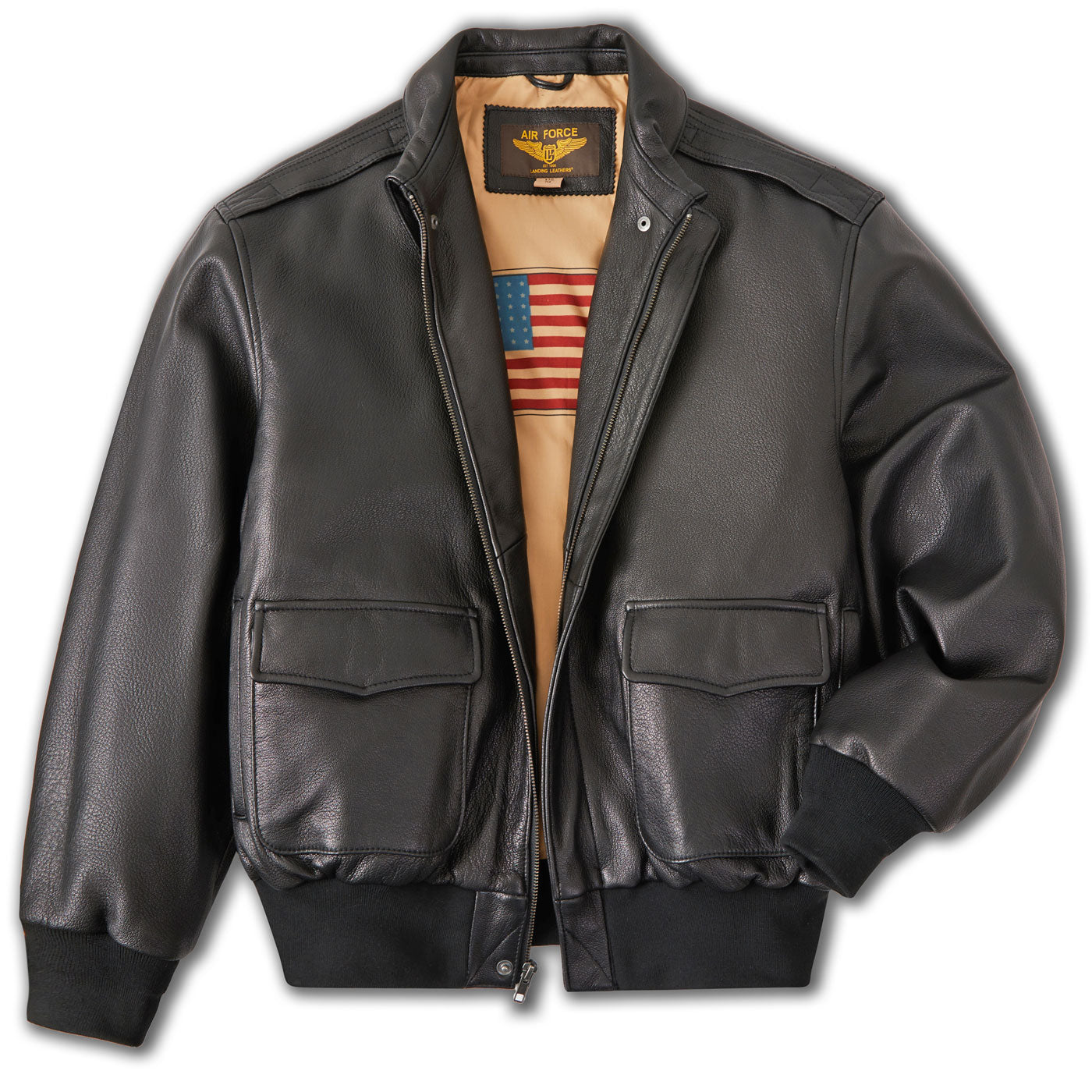 Landing Leathers Air Force Men A-2 Goatskin Leather Flight Bomber