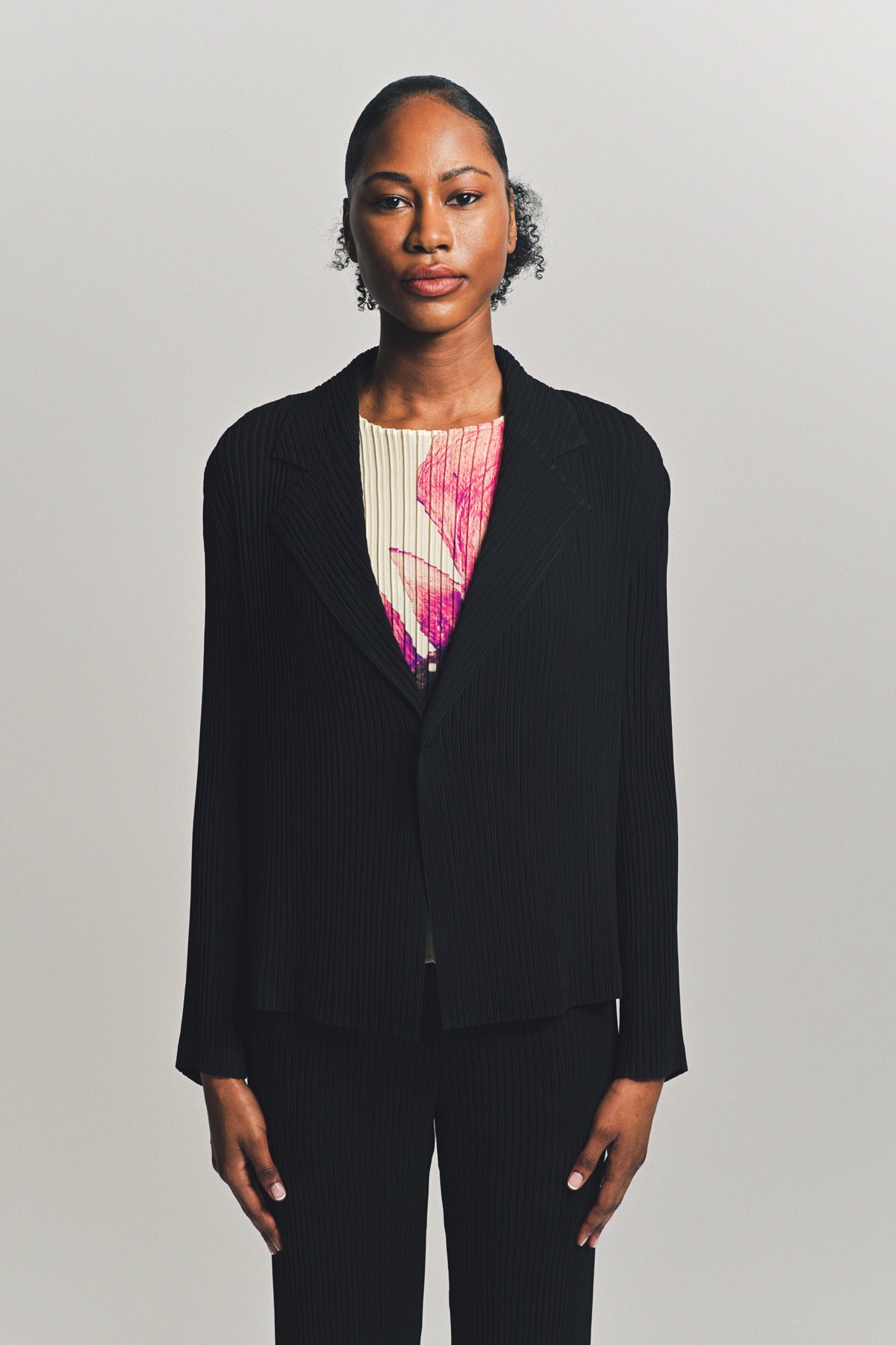 ISSEY MIYAKE | HATCHING PLEATED JACKET