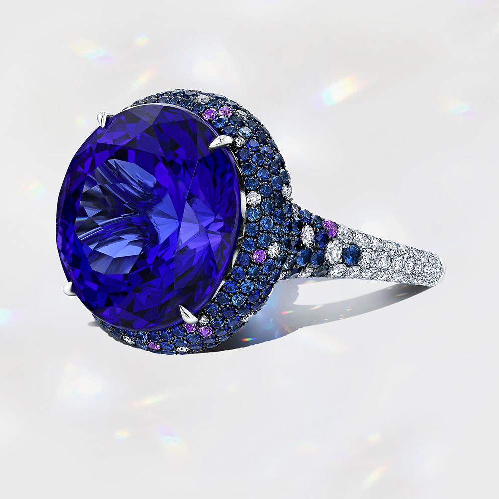 19ct Round Tanzanite Ring | Martin Katz | Jewels. Like No Other