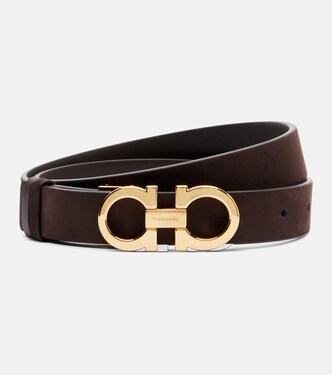 Gancini reversible leather belt in brown - Ferragamo | Mytheresa