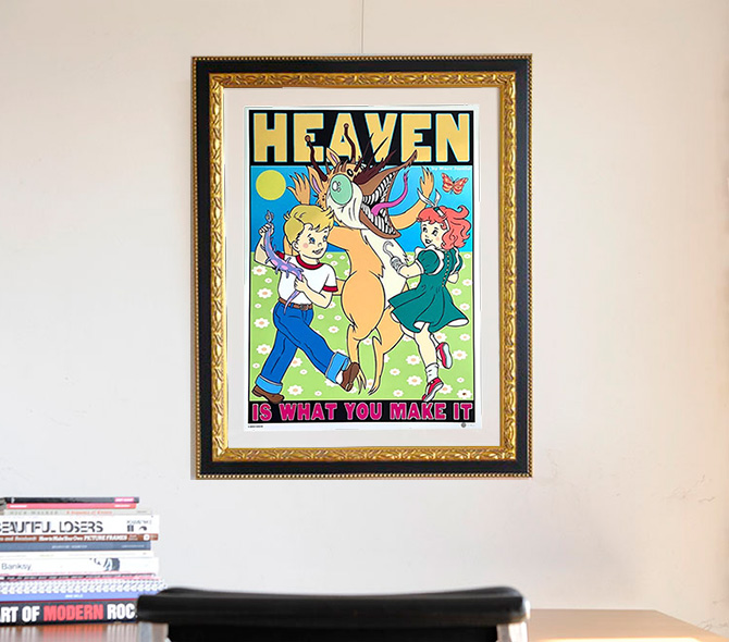 Kozikのポスター「HEAVEN IS WHAT YOU MAKE IT」を販売しています。 ー