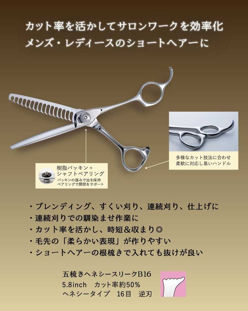 ナルトシザー 三梳きスラストゆうB27 25〜30% 6インチ ナルトシザー 三