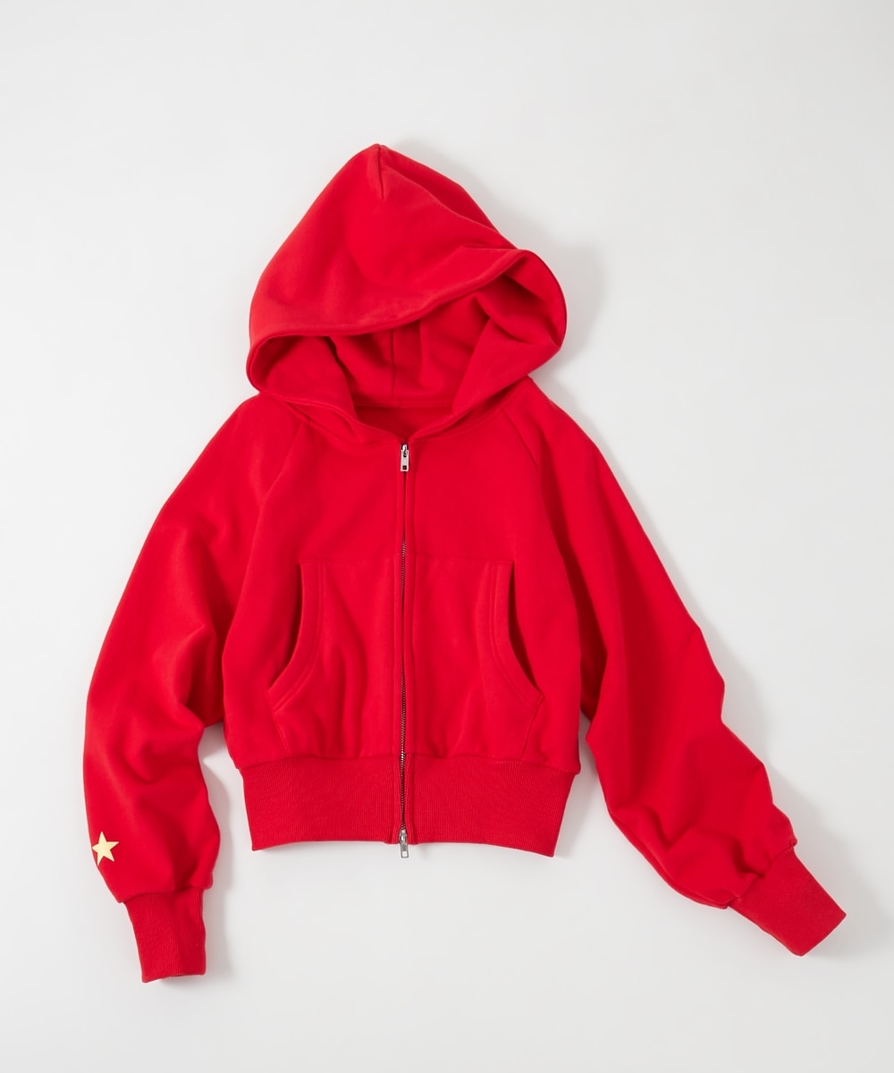 裏毛クロップドダブルジップパーカー 通販【ニッセン】