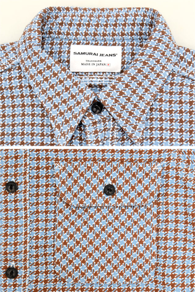 チーズインディゴヘビーネルシャツ サムライジーンズ SIN25-02 SAMURAI