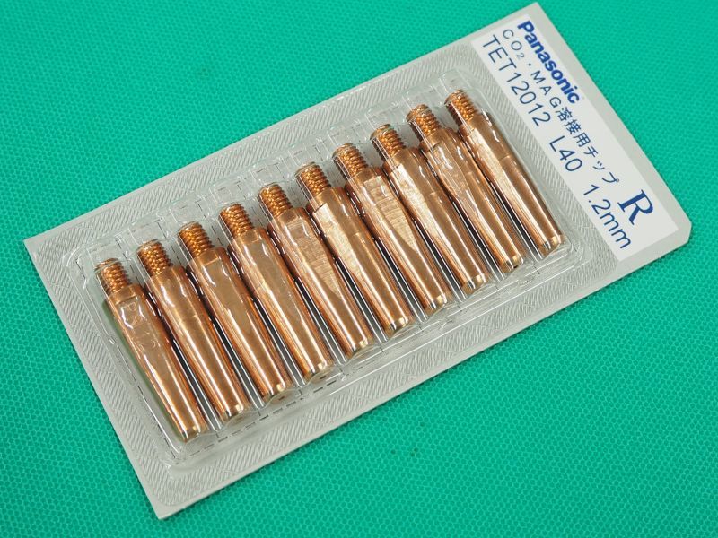 Panasonic 純正 CO2/MAG用 Rチップ1.2mm-40L 穴径1.4 TET12012 - 溶接