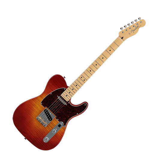 Fender MIJ Hybrid II Tele Flame Sunset Orange Transparent LN153600