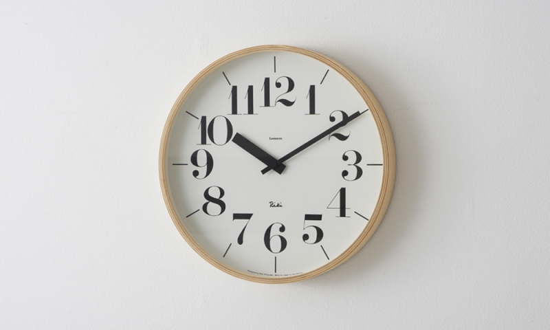 エッジクロックS ウォールクロック / ホワイトLemnos（タカタレムノス