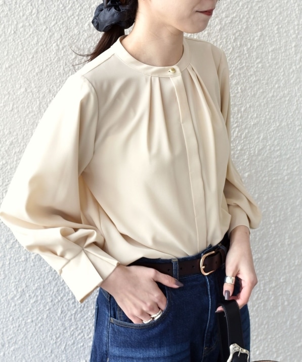 SHIPS Colors:〈洗濯機可能〉ジョーゼット タックスリーブ ブラウス 2
