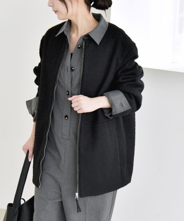 quaranciel: ノーカラー パイピング ジップ コート｜ SHIPS 公式サイト