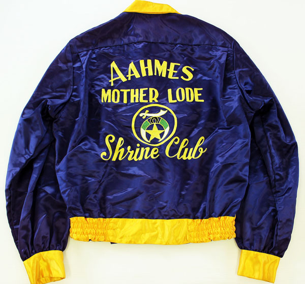 60s Bowler's フリーメイソン シュライナー チェーン刺繍 サテン