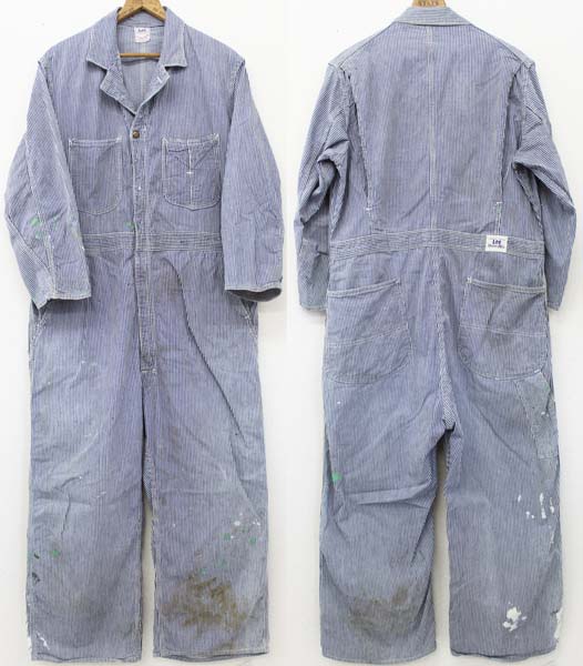 50s Lee ロングL ヒッコリー オールインワン 42R☆つなぎ - Sixpacjoe