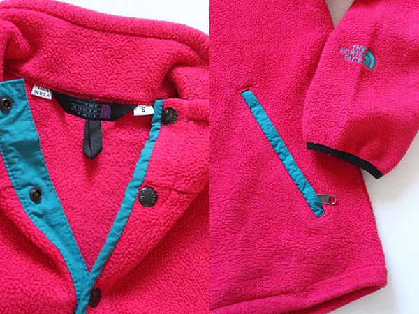 90s USA製 THE NORTH FACEノースフェイス プルオーバーフリース ピンク