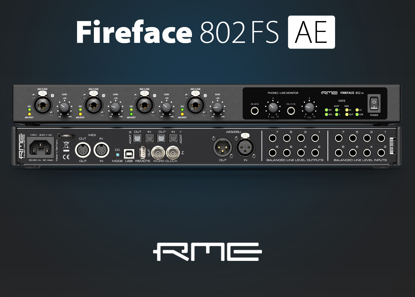 Rme Fireface 802 FS AE Usb audio interface