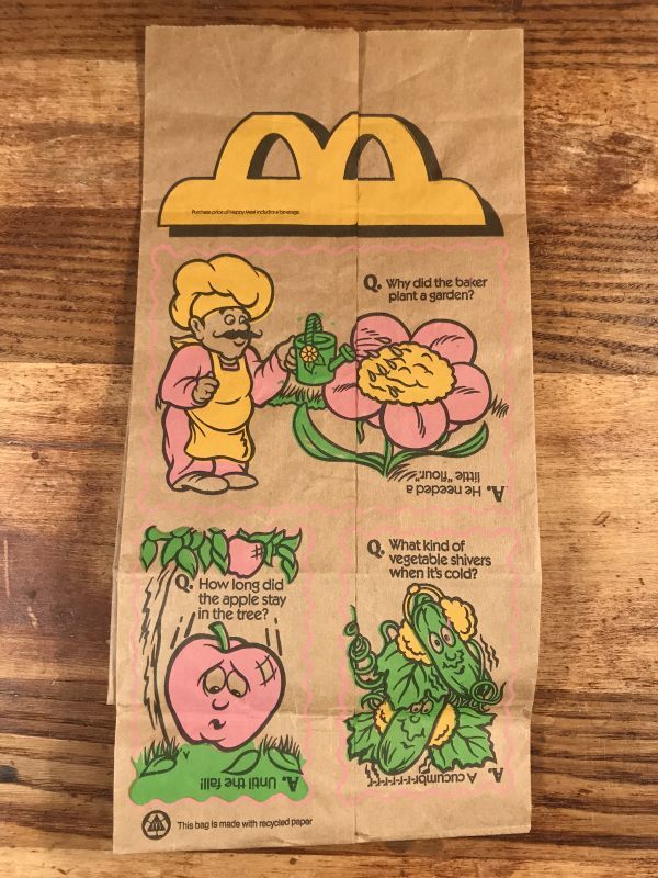 McDonald's “Nature's Helpers” Happy Meal Paper Bag マクドナルド