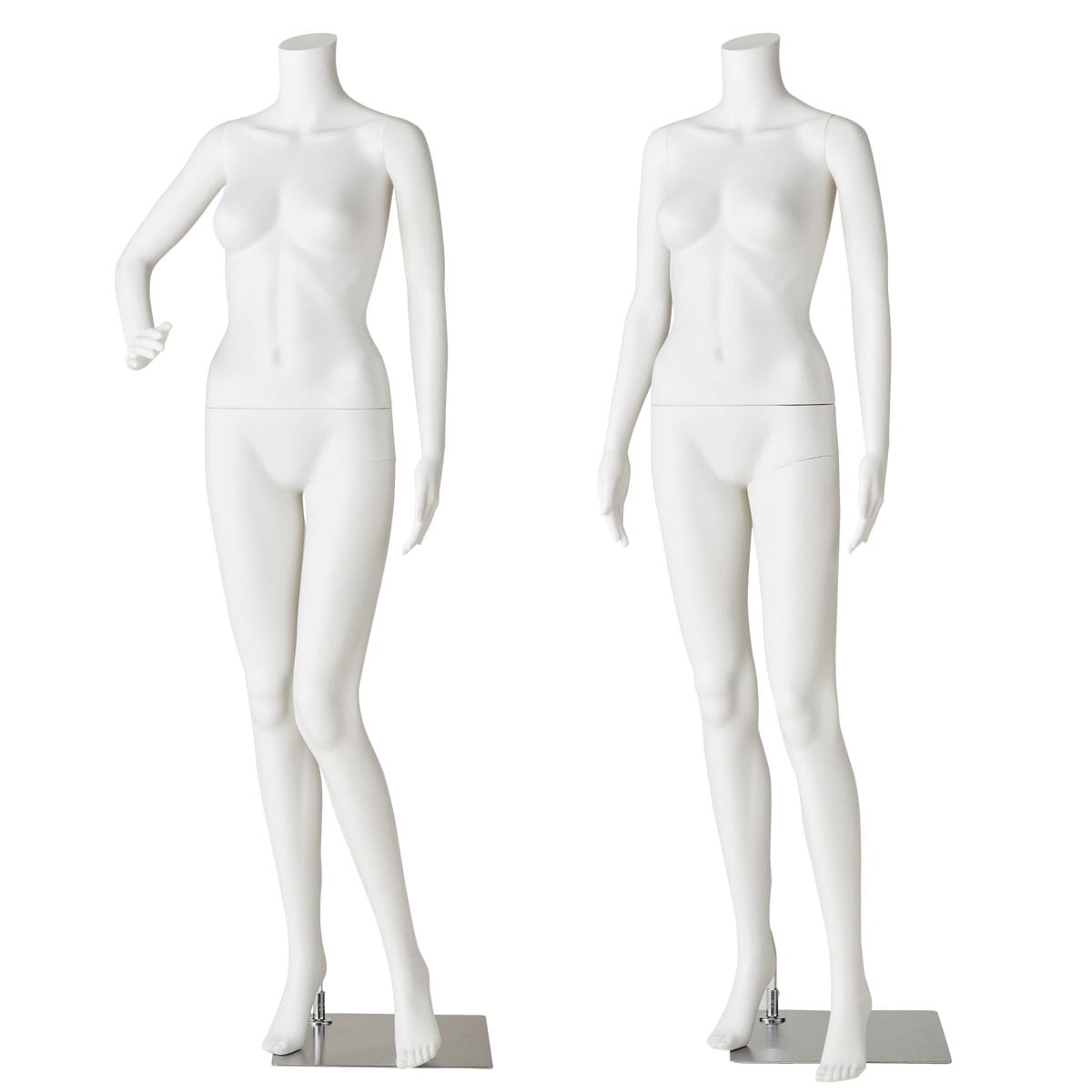 軽量PE製 婦人リアルマネキン〔ストエキオリジナル〕 右手腰当てポーズ