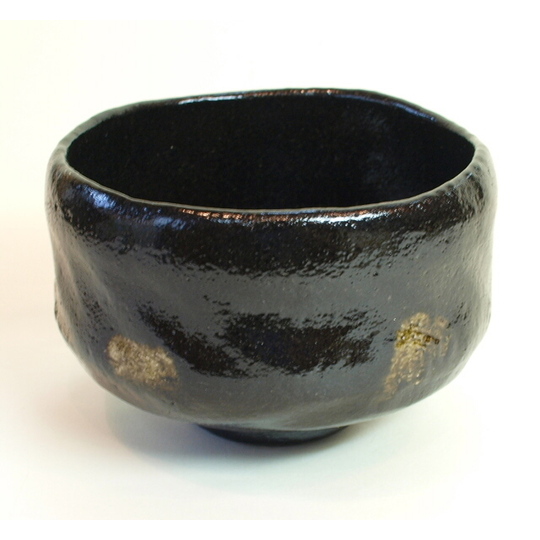 茶道具】 黒楽茶碗 佐々木 松楽作 【無季】 すいぎょく園｜創業百年