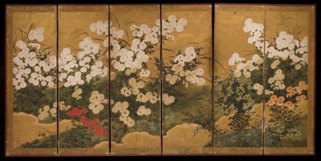 セントルイス美術館（アメリカ）所蔵「菊・秋草図屏風」の修復