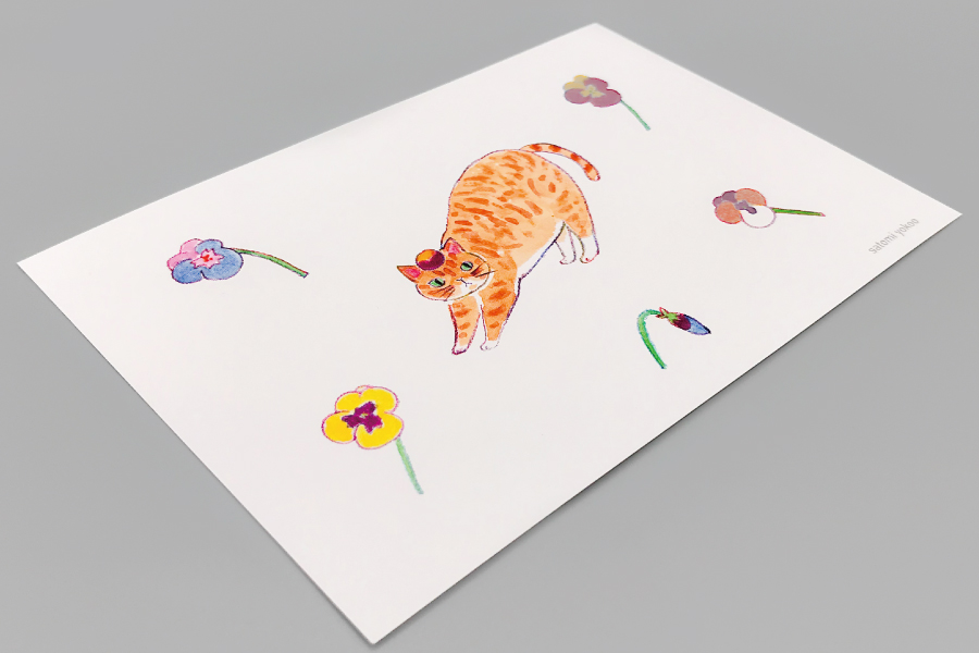 真作保証 ハンス・イヌメ 希少肉筆 板に水彩 額装 作品集・ポスト