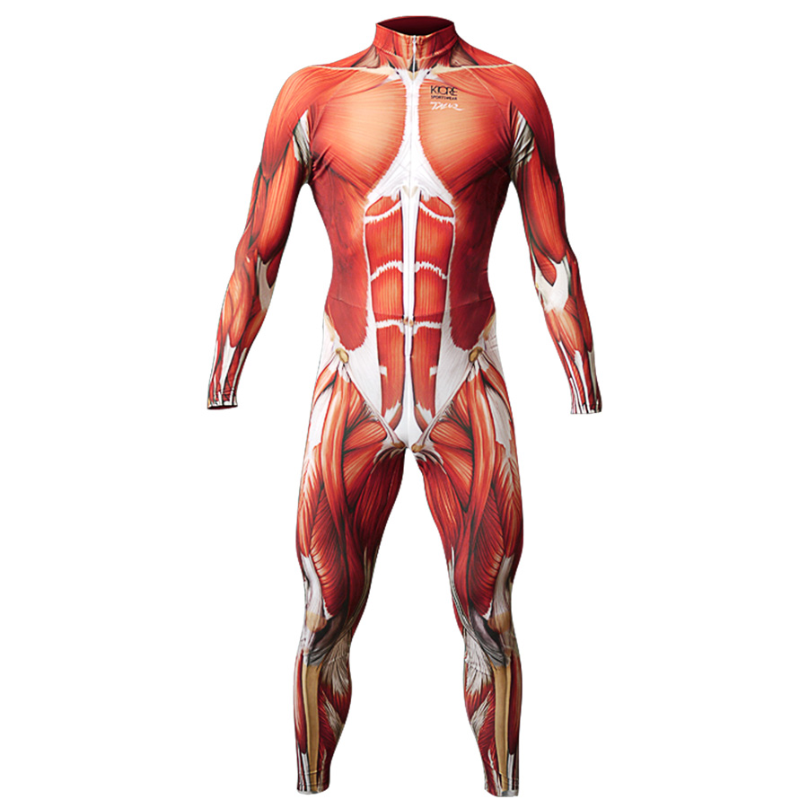 全身筋肉柄のサイクルスーツ