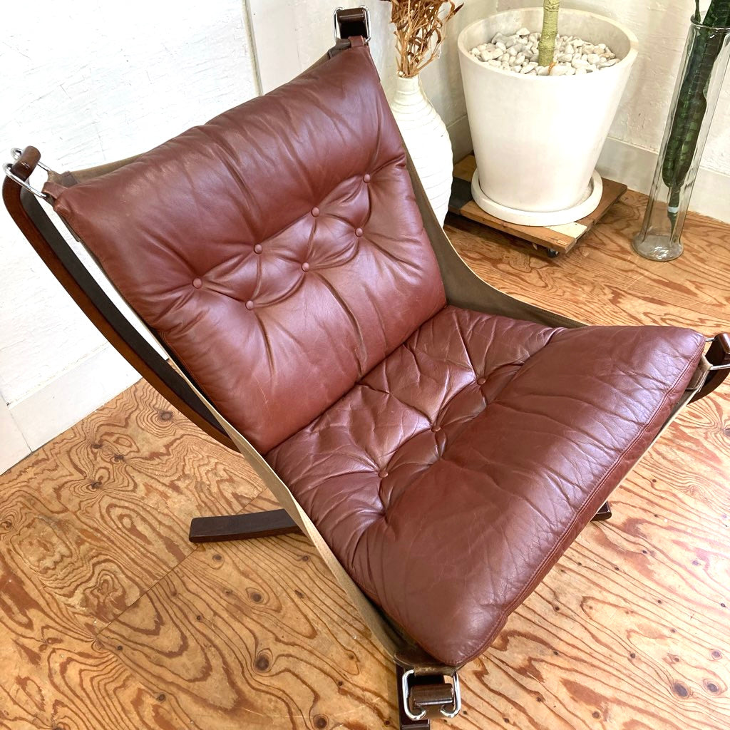 バットネ / Vatne ファルコンチェア 本革 北欧 ヴィンテージ 中古