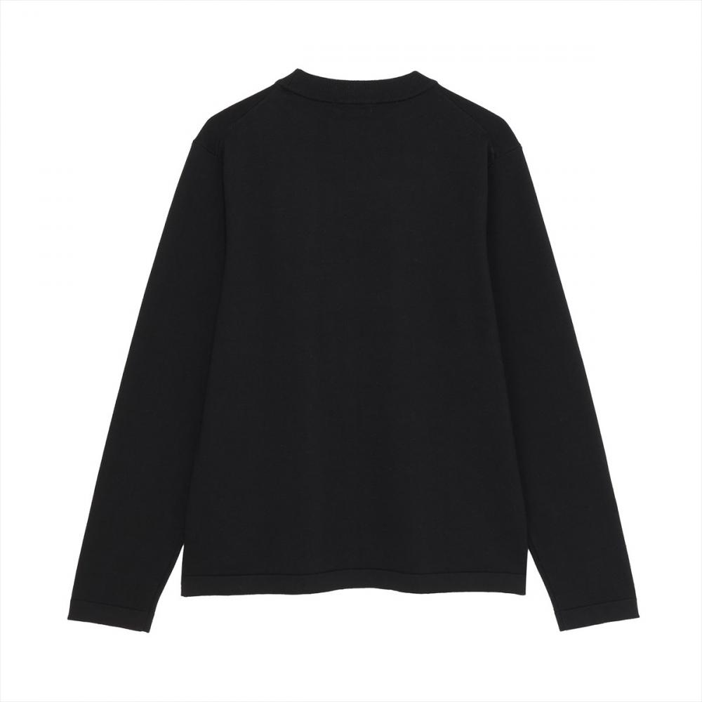 ニット シルク混 モックネック セーター メンズ(M ブラック): 東京