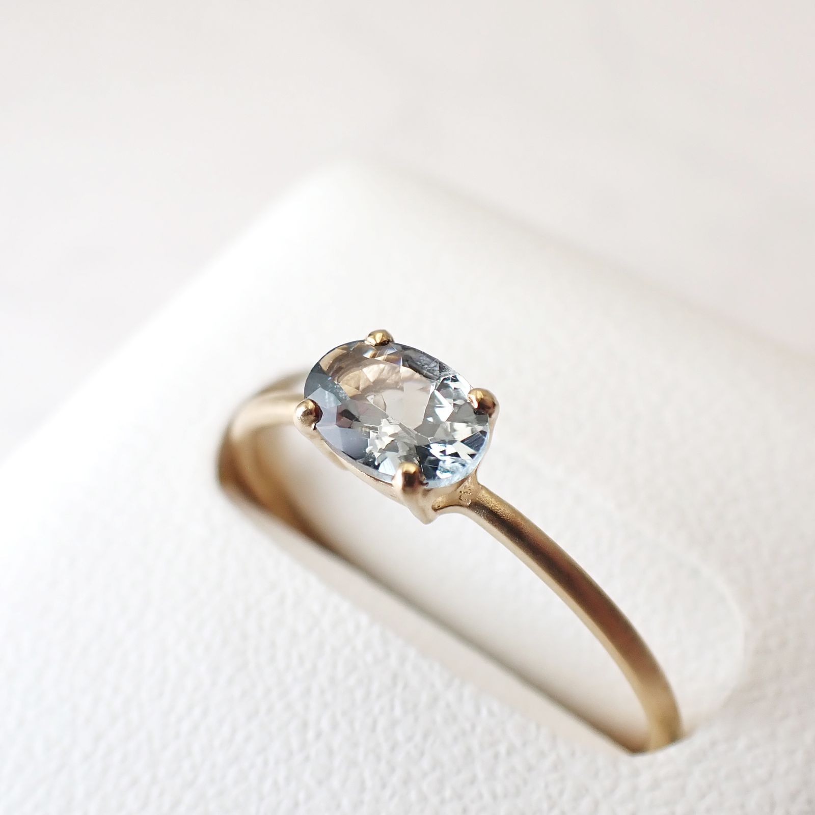 ◇K10リング◇ グレースピネル 0.49ct | オーバル/つや消し仕上げ 4