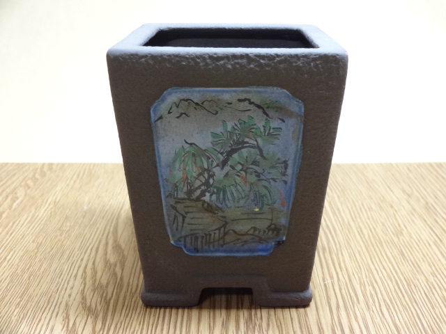 盆栽鉢（小品）の販売通販（2.5号/角ラン鉢/陶翠(4)） 株式会社 原田
