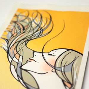 作品企画 浮世絵木版画「いまうきよえ」カンバラクニエ氏と木版画化