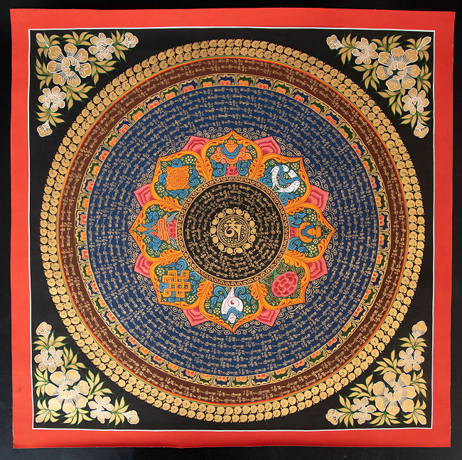 一点物〕タンカ - 八吉祥種子曼荼羅 アシュタマンガラ Ashtamangala