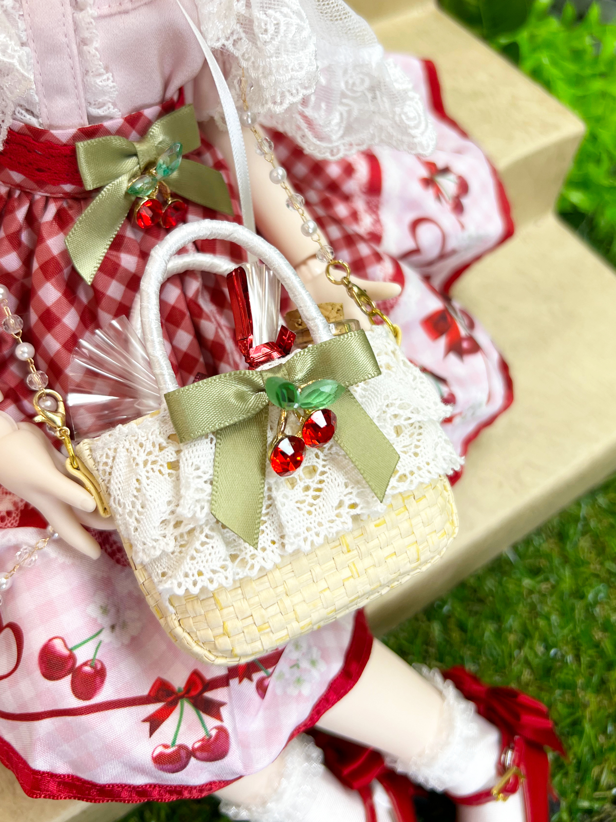 新作ドレス】「さくらんぼドレスセット・ミニ」で可愛く楽しくお出掛け