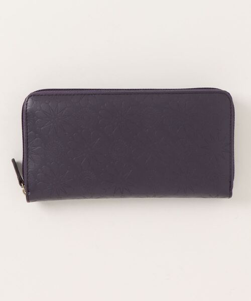 財布 牛革型押しラウンドファスナー長財布 レディース メンズ